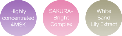 Highly concentrated 4MSK / SAKURA-Bright Complex / White Sand Lily Extract